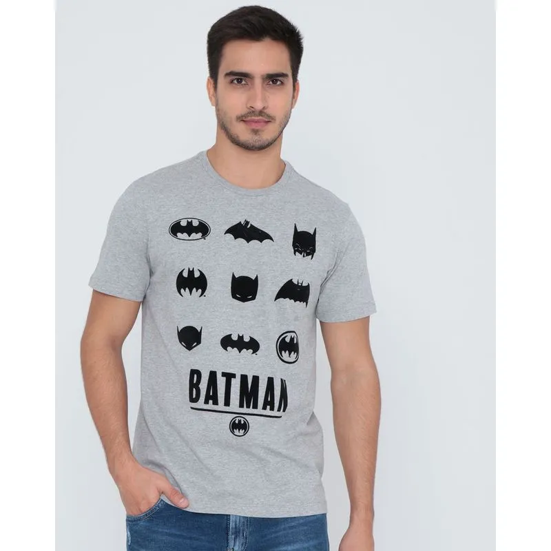 Camiseta Estampa Batman Liga da Justiça Cinza M