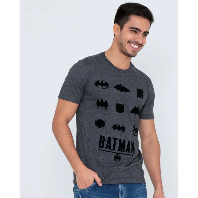 Camiseta Estampa Batman Liga da Justiça Cinza Escuro P