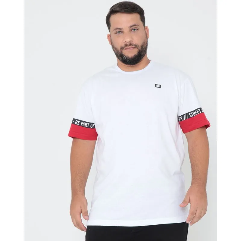 Camiseta Plus Size Estampa Costas Branca G2