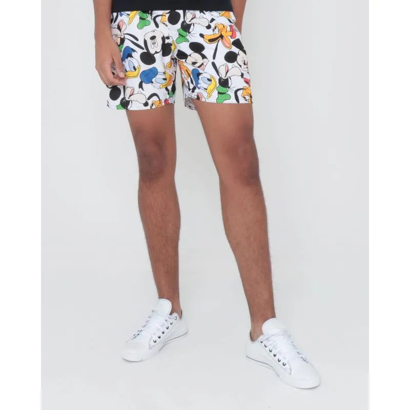 Short Masculino Estampa Mickey Disney Branco P