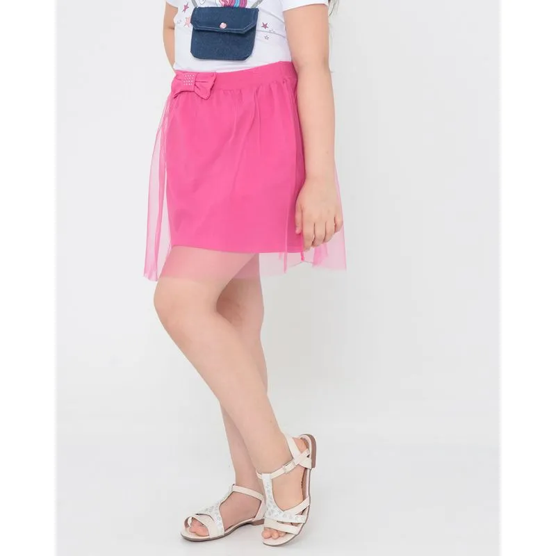 Saia Infantil Tule Rosa Pink 4