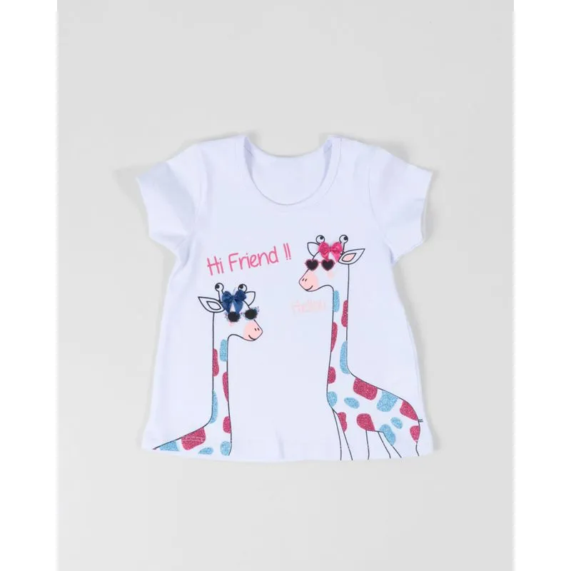Blusa Bebê Estampa Friends Branco 3