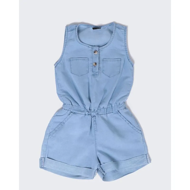 Jardineira Jeans Bebê Azul 3