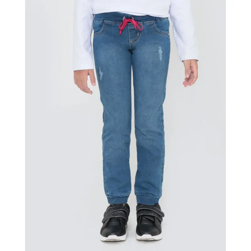 Calça Jeans Infantil Puídos Azul 6