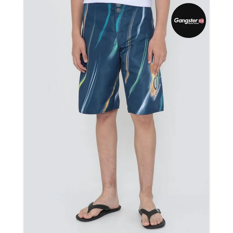 Bermuda Juvenil Surf Estampa Gangster Azul Marinho 10