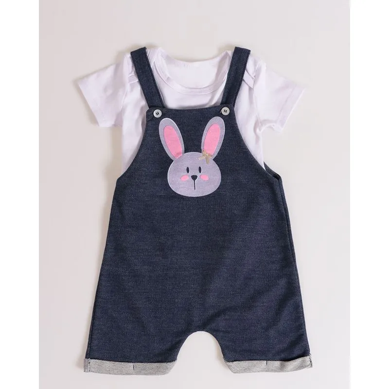 Conjunto Bebê Coelha Azul Marinho P
