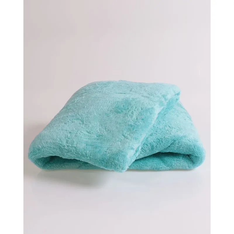 Manta Casal Microfibra Arte e Cazza Azul Claro UN