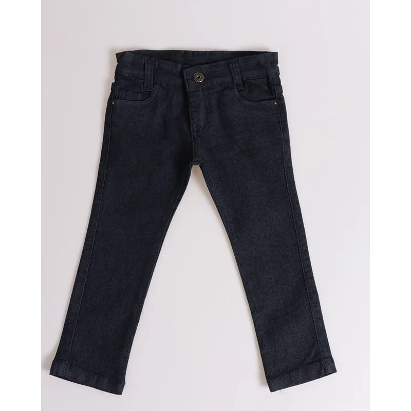 Calça Bebê Jeans Básica Azul Escuro 2
