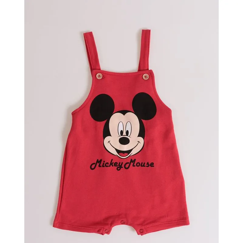Macacão Bebê Estampa Mickey Disney Vermelho M