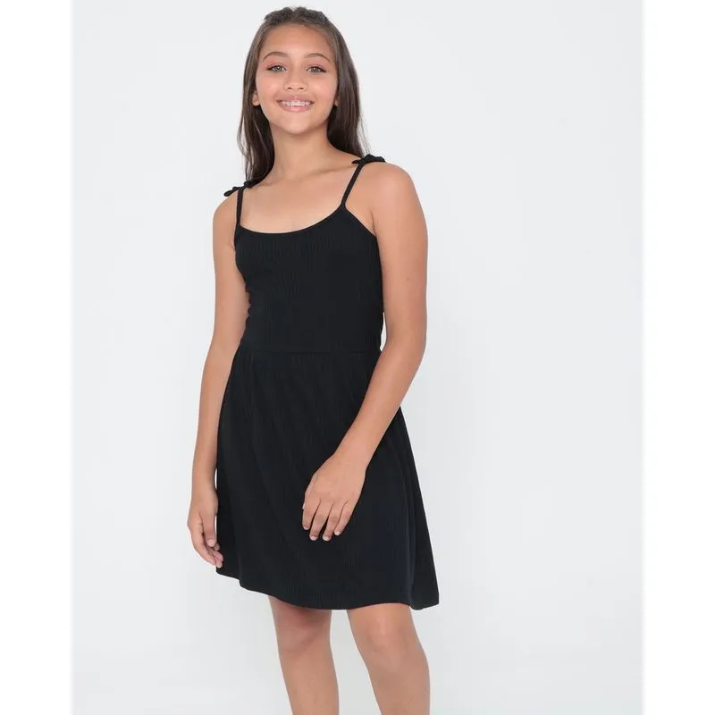 Vestido Juvenil Alcinha Evasê Preto 10