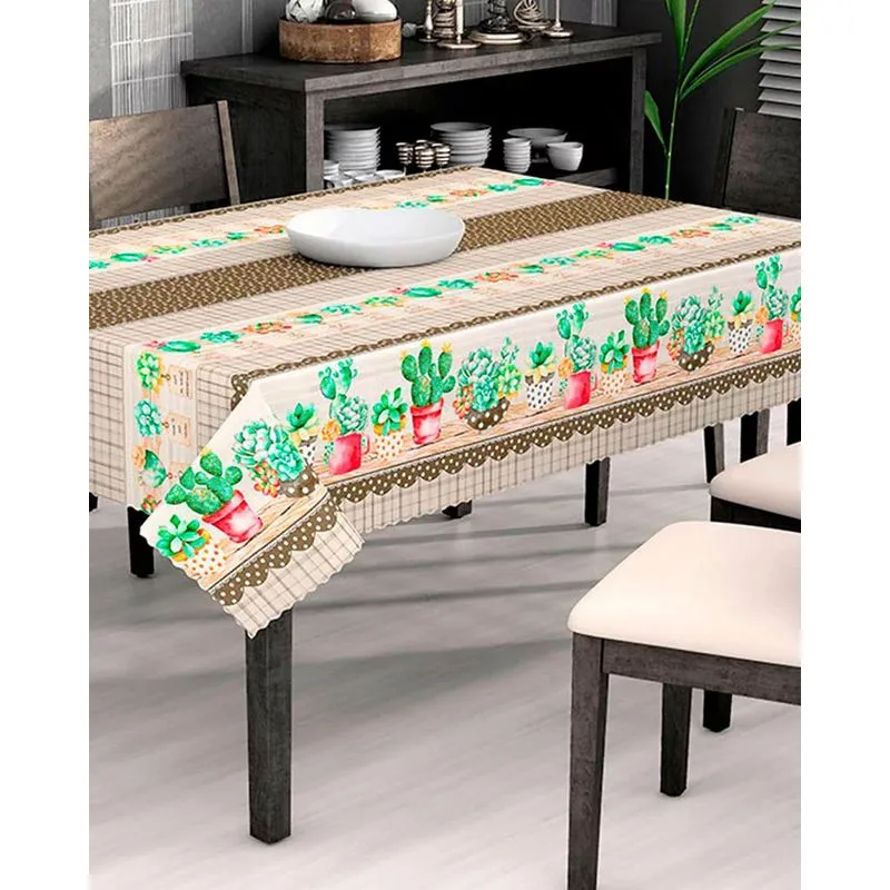 Toalha Mesa Retangular 138cm x 200cm Térmica Cinza UN