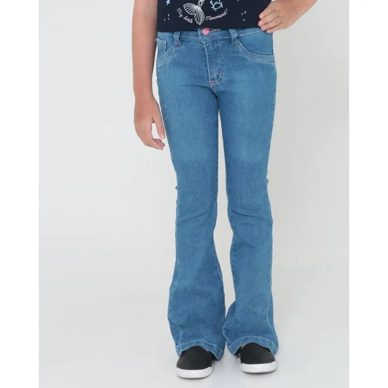 Calça Jeans Infantil Flare Azul 8