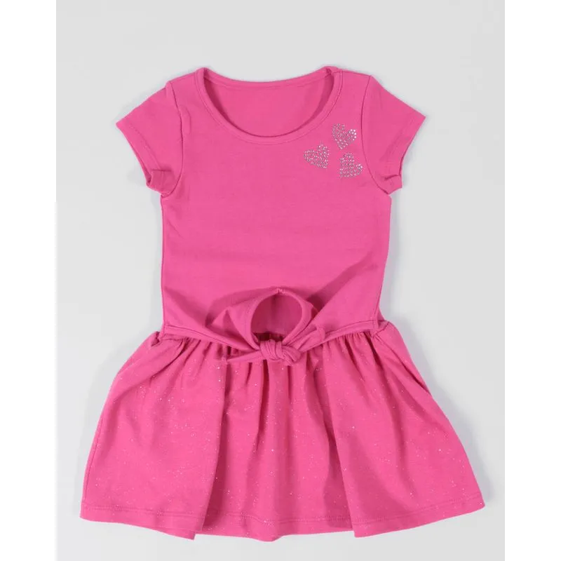Vestido Bebê Com Brilho Rosa 3