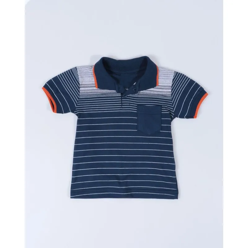 Polo Bebê Estampa Listras Azul Marinho 3
