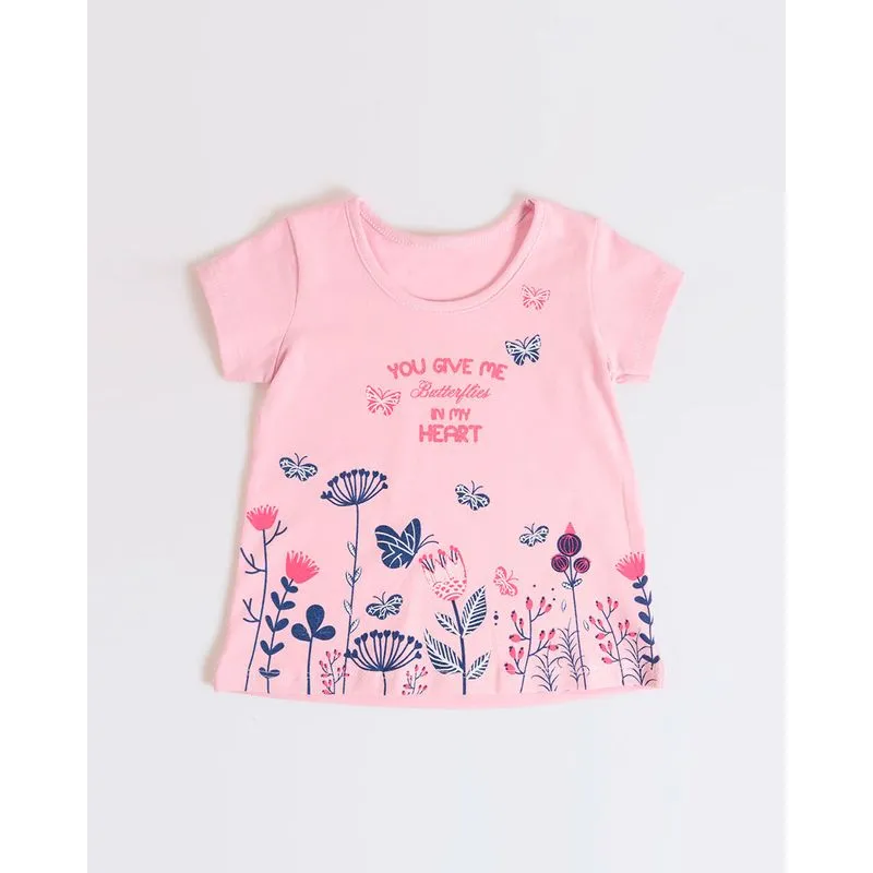 Blusa Bebê Estampa Flores Rosa Claro 1
