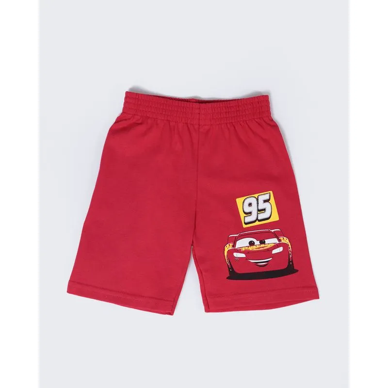 Bermuda Bebê Moletinho Carros Disney Vermelha 1