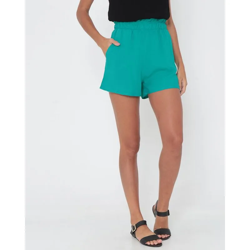 Short Viscose Liso Verde P