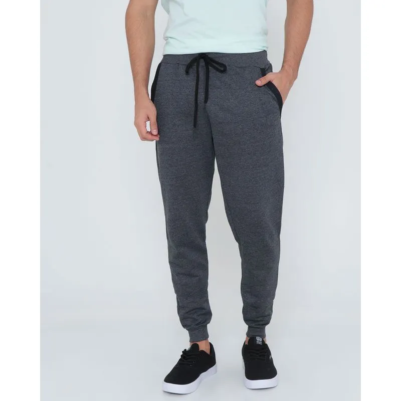 Calça Moletom Masculina Jogger Básica Cinza Escuro M