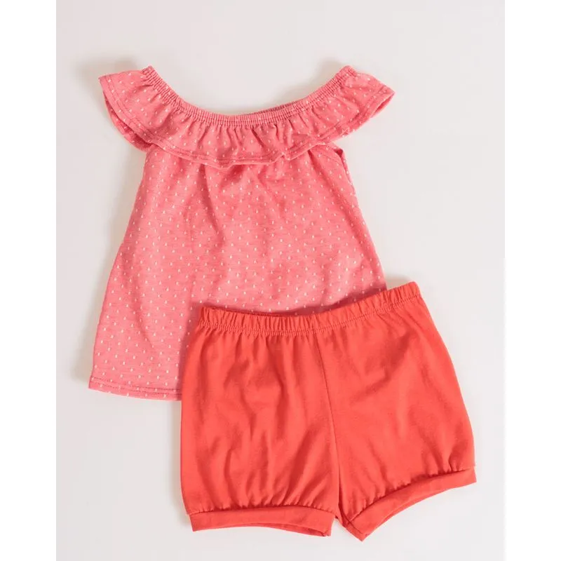 Conjunto Bebê Ciganinha Estampada Laranja G