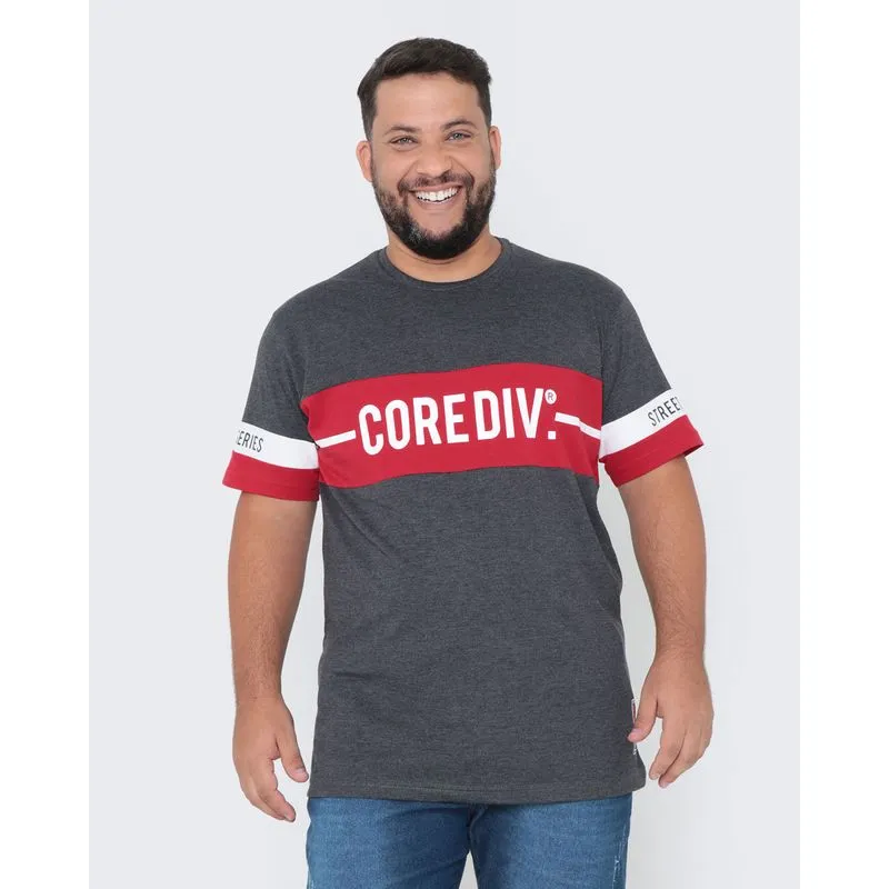 Camiseta Plus Size Cinza Escuro G2