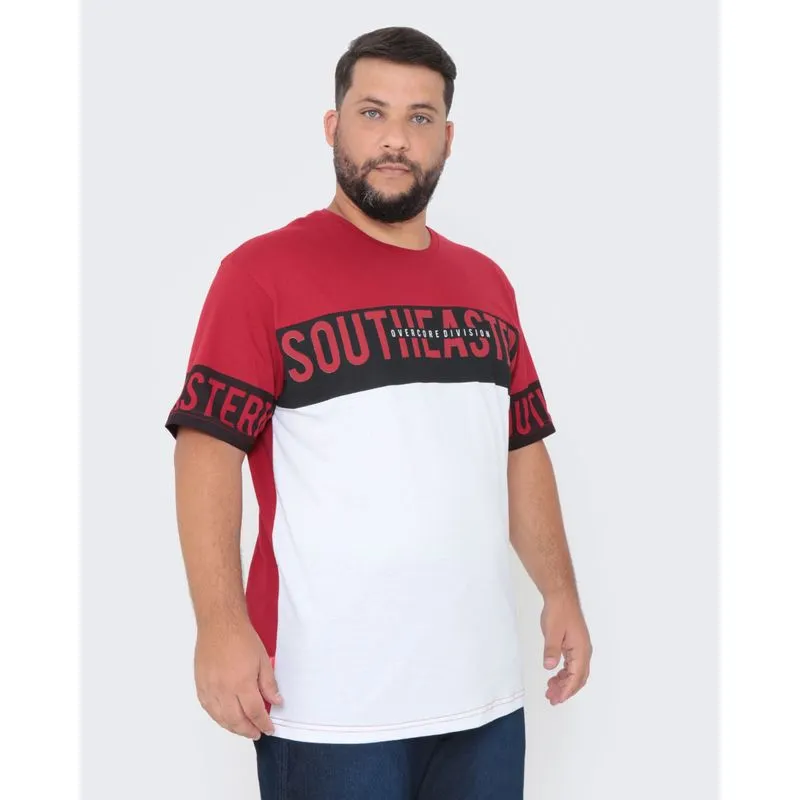 Camiseta Plus Size Multicor Vermelha G3