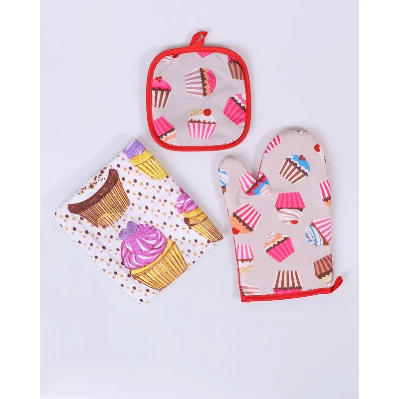 Kit Cozinha 3 Peças Bolinhos Bege UN