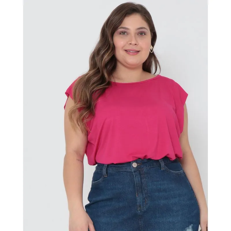 Blusa Plus Size Musclee Tee Lisa Rosa G3
