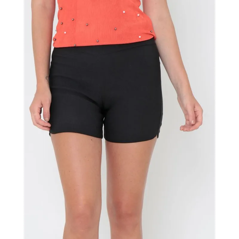 Short Cintura Alta Bengaline Preto G