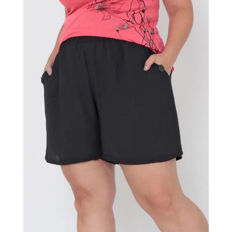 Short Plus Size Clochard Preto G2