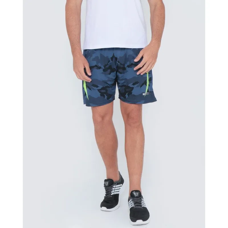 Bermuda Masculina Esportiva Estampada Azul GG