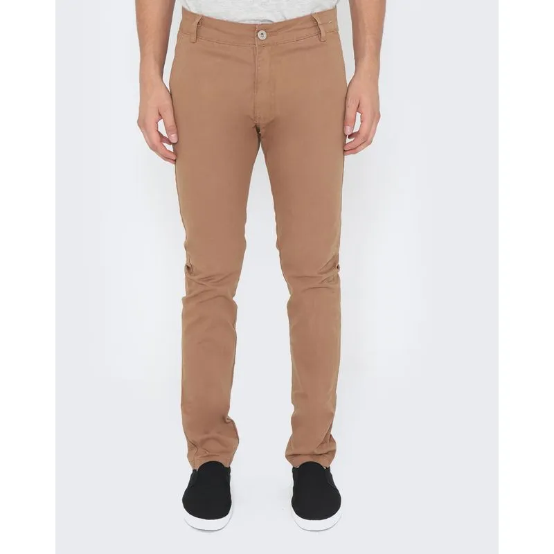 Calça Sarja Masculina Reta Bege 36