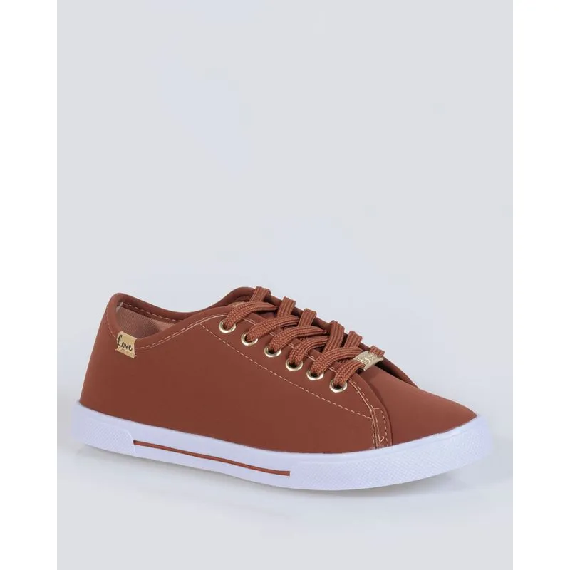 Tênis Feminino Casual Nobuck Marrom 37