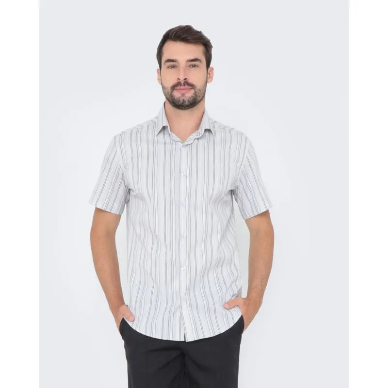 Camisa Masculina Manga Curta Listrada Cinza M