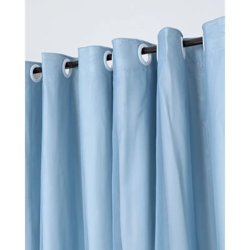 Cortina Pratika Lisa Varão Até 200cm Azul Claro UN