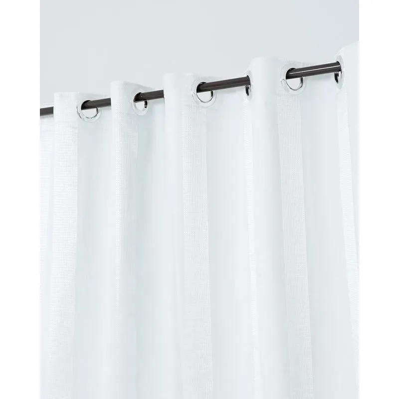 Cortina Jordânia Varão Até 250cm Bella Janela Off White UN