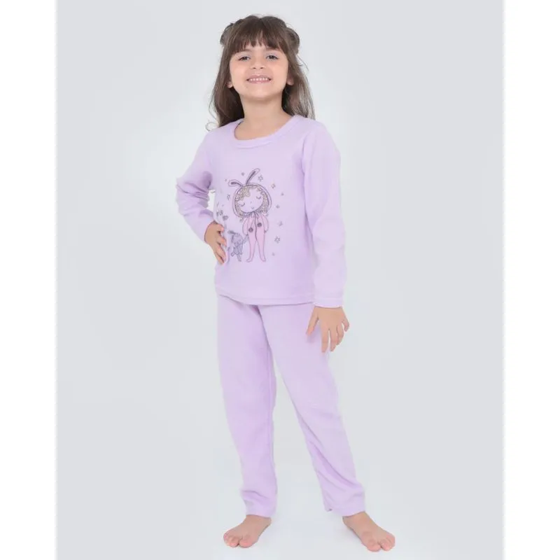 Pijama Infantil Soft Estampa Frontal Lilás 8