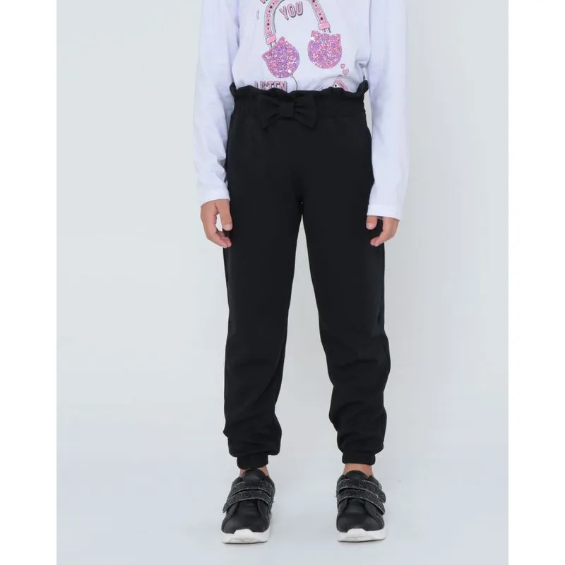 Calça Infantil Clochard Laço Preta 6