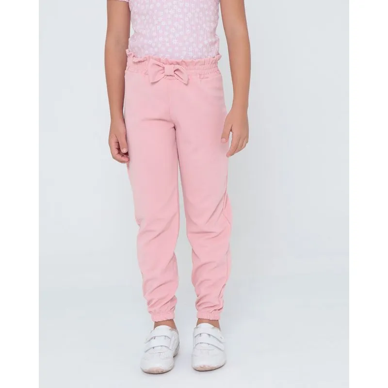 Calça Infantil Clochard Laço Rosa Claro 8