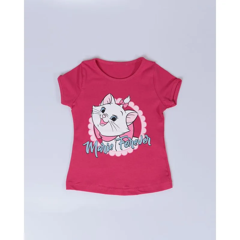 Blusa Bebê Estampa Gata Marie Disney Rosa Pink 1