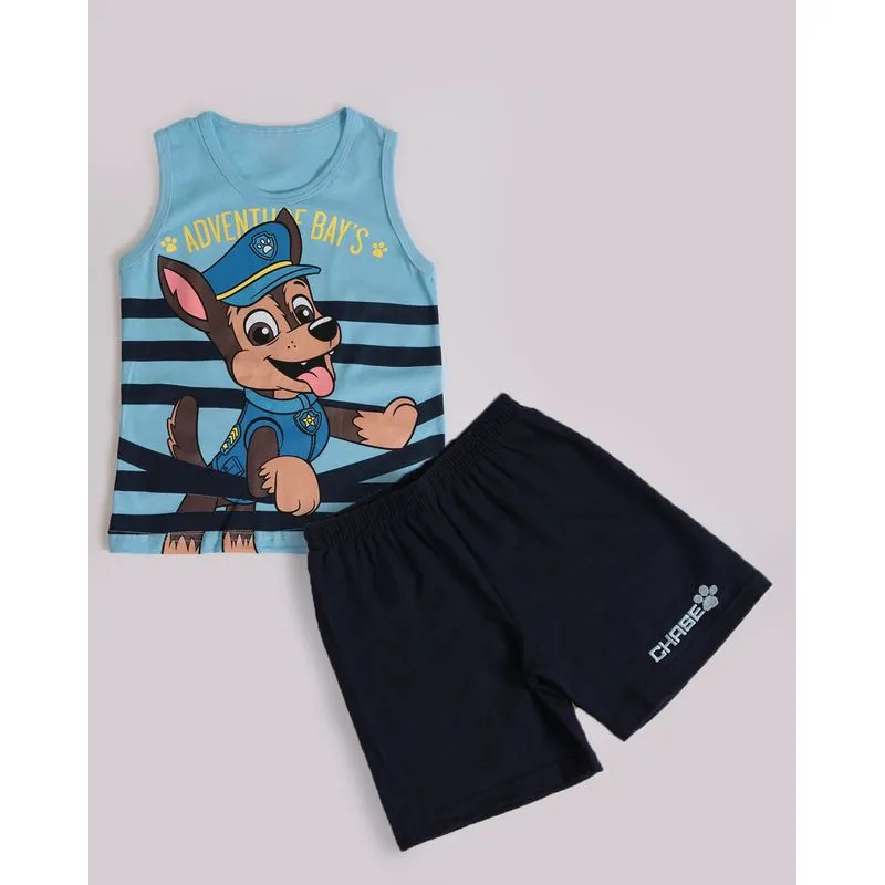 Conjunto Bebê Estampa Chase Patrulha Canina Azul 2