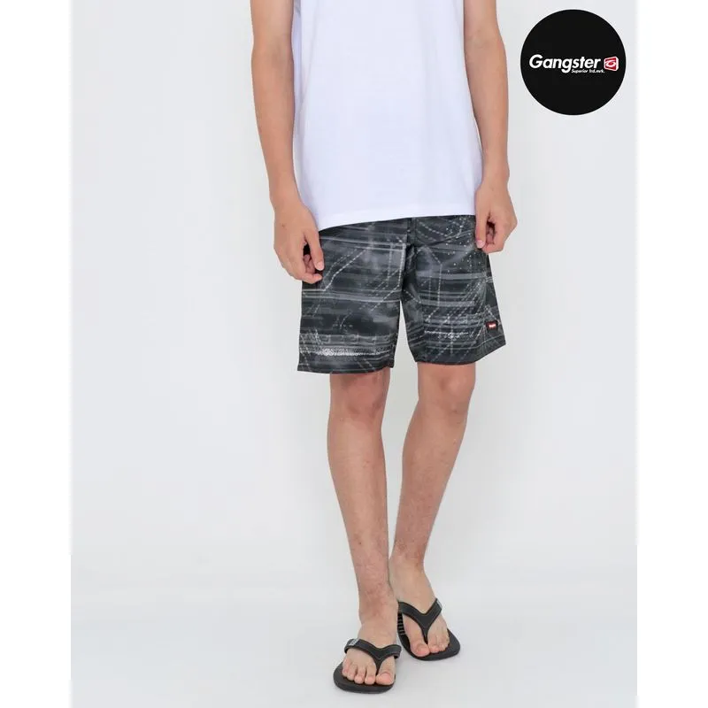 Bermuda Juvenil Surf Estampado Gangster Cinza 14