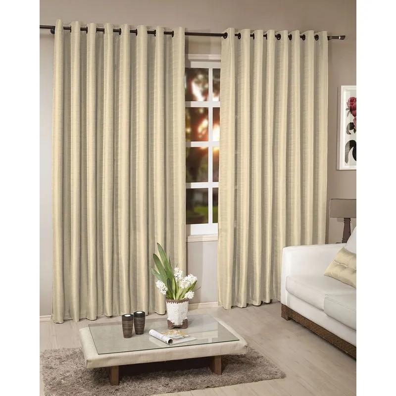 Cortina Rústica Cazza 250cm x 180cm Amarelo Claro UN