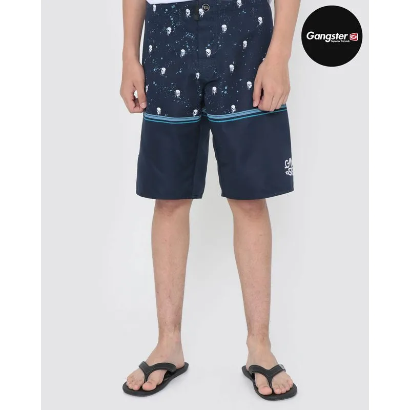 Bermuda Juvenil Surf Estampa Gangster Azul Marinho 10