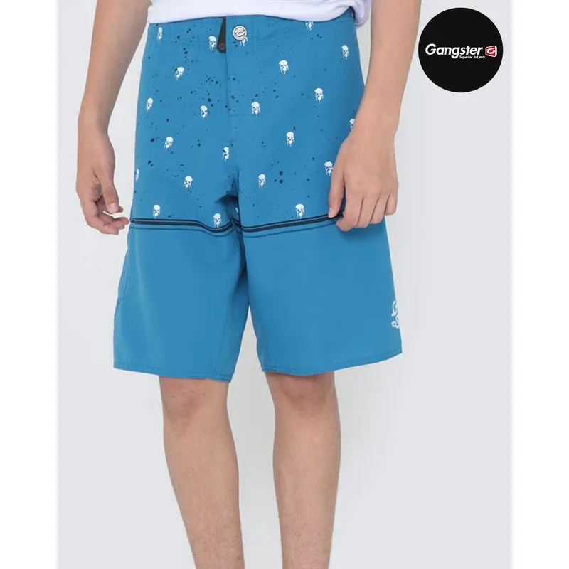 Bermuda Juvenil Surf Estampa Gangster Azul 10
