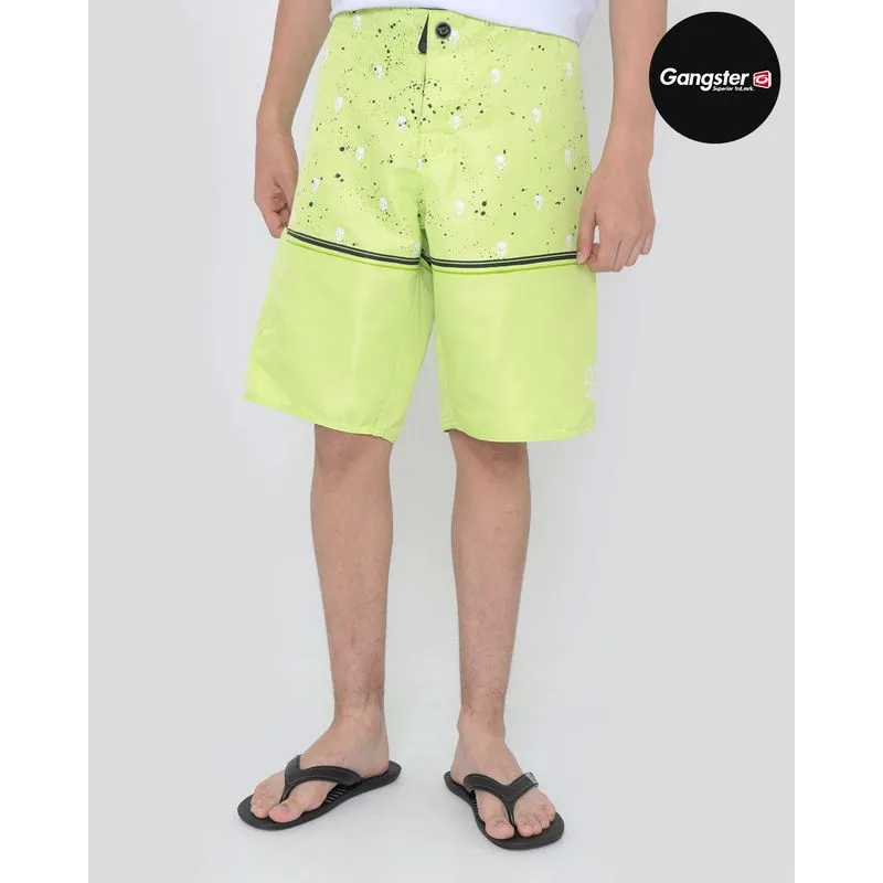 Bermuda Juvenil Surf Estampa Gangster Neon Verde 16