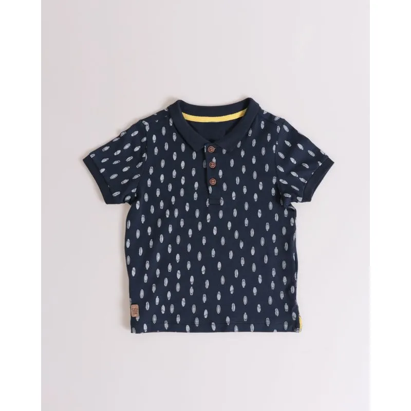 Polo Bebê Estampada Azul Marinho 2