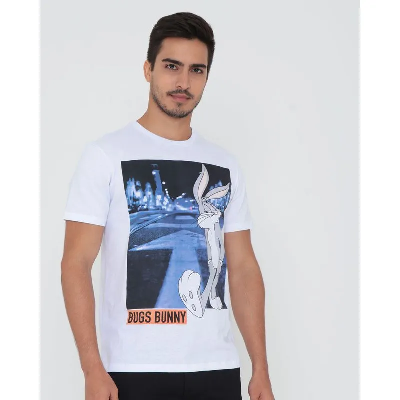 Camiseta Pernalonga Looney Tunes Branca GG