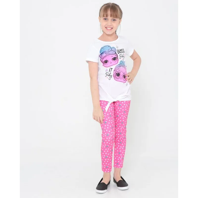 Conjunto Infantil Estampado Lol Surprise Branco 8
