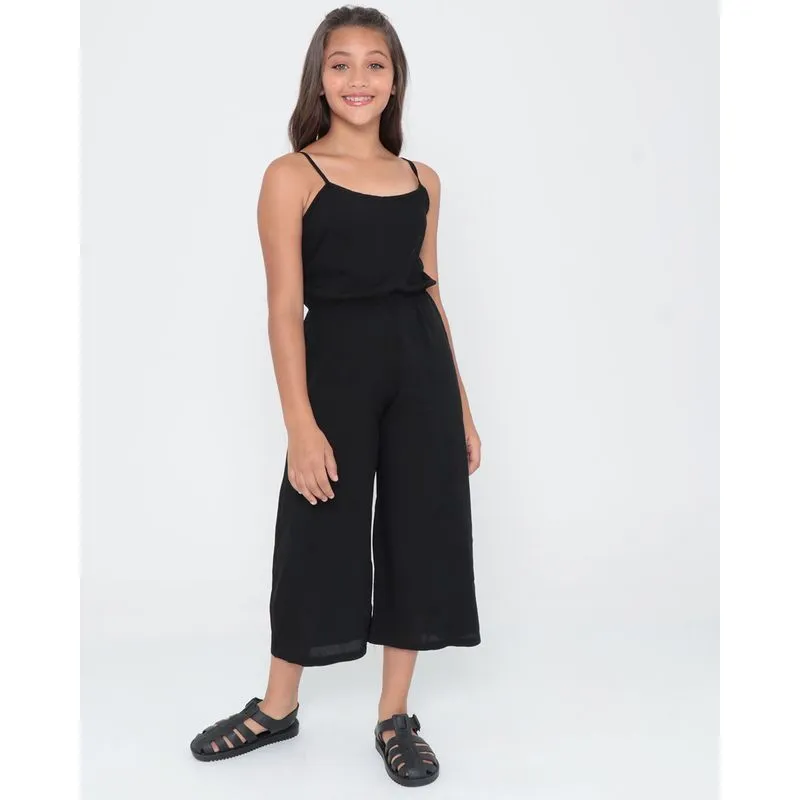 Macacão Juvenil Alcinha Pantacourt Preto 10