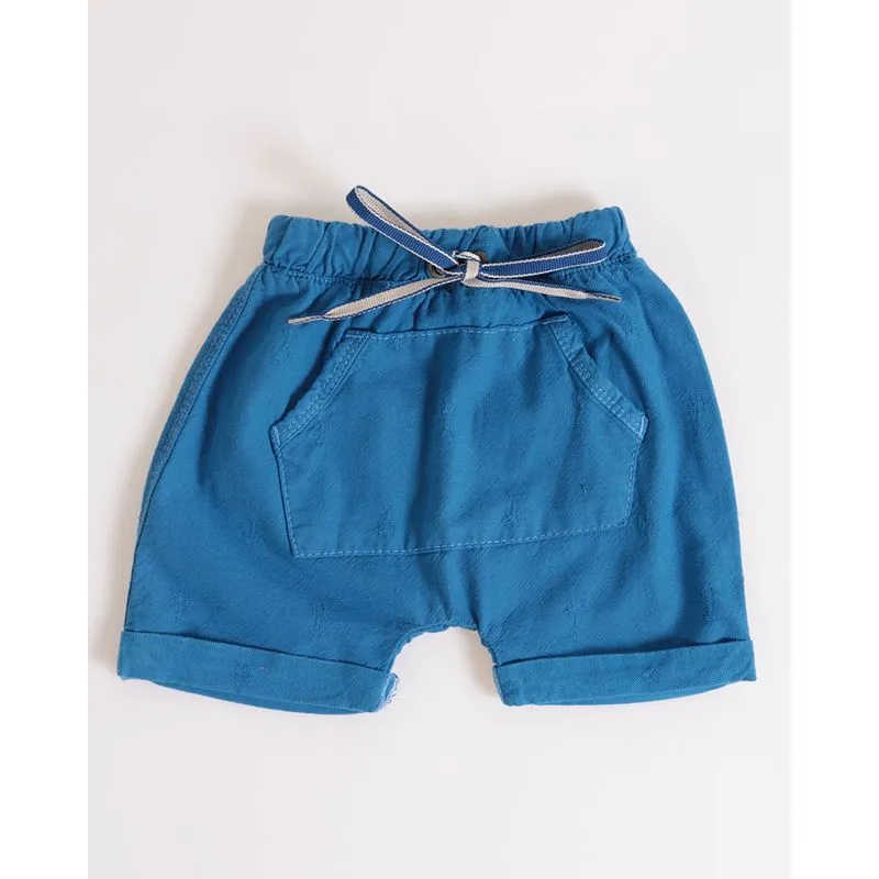 Bermuda Bebê Sarja Saruel Azul M